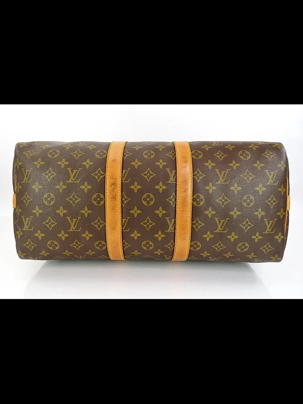 Louis Vuitton Monogram Canvas Duffel with Tan Leather Trim
